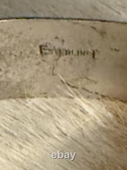 Quality Heavy Vintage Navajo Coral Turquoise Sterling Silver Lapis Bracelet