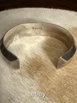 Quality Heavy Vintage Navajo Coral Turquoise Sterling Silver Lapis Bracelet