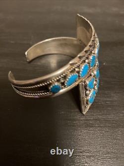 RARE Irvin Chee Pawn Navajo Native American Sterling Silver Turquoise Bracelet