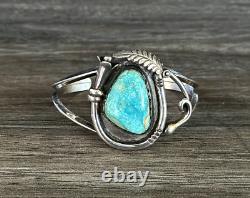 RARE VTG Native American Kewa Jim Moquino Turquoise Sterling silver Bracelet