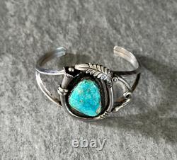 RARE VTG Native American Kewa Jim Moquino Turquoise Sterling silver Bracelet