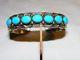 Rare Charley Family Vintage Navajo Turquoise Sterling Silver Cuff Bracelet
