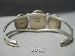 Rare Domed Lapis Vintage Navajo Sterling Silver Bracelet Cuff
