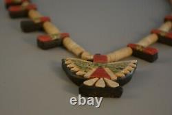 Rare Old Santo Domingo Pueblo Indian Thunderbird Necklace 1940s Folkart