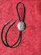 Rare Sterling Silver Vintage Navajo Bolo Tie Signed by R. Wylie