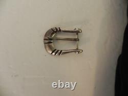 Ray Adakai Vintage Navajo Native American Jewelry Silver Ranger Belt Buckle Set