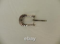 Ray Adakai Vintage Navajo Native American Jewelry Silver Ranger Belt Buckle Set