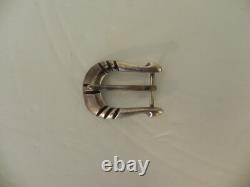 Ray Adakai Vintage Navajo Native American Jewelry Silver Ranger Belt Buckle Set