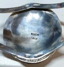 Royston Turquiose Sterling Silver Native American Bracelet Signed V 52.8 Gr