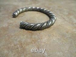 SPLENDID Larger Vintage Navajo Sterling Silver TWISTED ROPE Bracelet