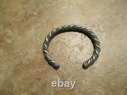 SPLENDID Larger Vintage Navajo Sterling Silver TWISTED ROPE Bracelet