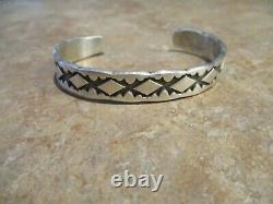 SPLENDID Vintage Navajo EMERSON BILL (d.) Sterling Deeply Stamped Bracelet