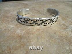 SPLENDID Vintage Navajo EMERSON BILL (d.) Sterling Deeply Stamped Bracelet