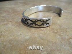 SPLENDID Vintage Navajo EMERSON BILL (d.) Sterling Deeply Stamped Bracelet