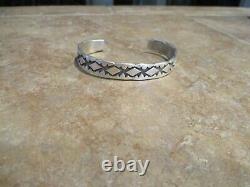 SPLENDID Vintage Navajo EMERSON BILL (d.) Sterling Deeply Stamped Bracelet