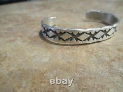 SPLENDID Vintage Navajo EMERSON BILL (d.) Sterling Deeply Stamped Bracelet