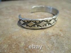 SPLENDID Vintage Navajo EMERSON BILL (d.) Sterling Deeply Stamped Bracelet