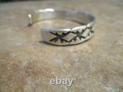 SPLENDID Vintage Navajo EMERSON BILL (d.) Sterling Deeply Stamped Bracelet