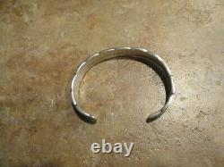 SPLENDID Vintage Navajo EMERSON BILL (d.) Sterling Deeply Stamped Bracelet