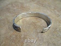 SPLENDID Vintage Navajo EMERSON BILL (d.) Sterling Deeply Stamped Bracelet