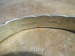 SPLENDID Vintage Navajo EMERSON BILL (d.) Sterling Deeply Stamped Bracelet