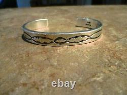 SPLENDID Vintage Navajo TAHE Sterling Silver STAMPED DESIGN Bracelet