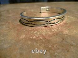 SPLENDID Vintage Navajo TAHE Sterling Silver STAMPED DESIGN Bracelet