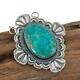 SQUASH BLOSSOM Necklace Pendant Turquoise Sterling Silver ROBERT JOHNSON Old Stl