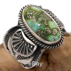 SUNSHINE REEVES Ring Sonoran Gold Turquoise Sterling Silver Native American 10