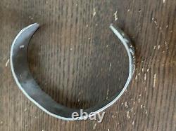 SUPERB OLD 1930s NAVAJO Coin Silver WHIRLING LOG THUNDERBIRD BRACELET M/F