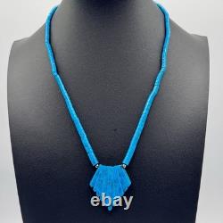 Santo Domingo Kewa Pueblo Turquoise Heishi Necklace Vintage Native American 18