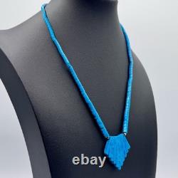 Santo Domingo Kewa Pueblo Turquoise Heishi Necklace Vintage Native American 18