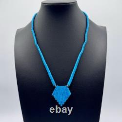 Santo Domingo Kewa Pueblo Turquoise Heishi Necklace Vintage Native American 18