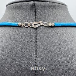 Santo Domingo Kewa Pueblo Turquoise Heishi Necklace Vintage Native American 18