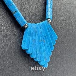 Santo Domingo Kewa Pueblo Turquoise Heishi Necklace Vintage Native American 18