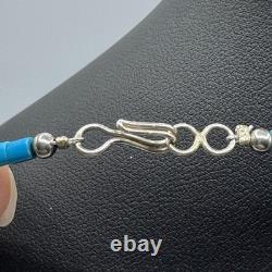 Santo Domingo Kewa Pueblo Turquoise Heishi Necklace Vintage Native American 18