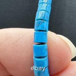 Santo Domingo Kewa Pueblo Turquoise Heishi Necklace Vintage Native American 18