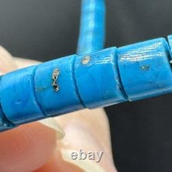 Santo Domingo Kewa Pueblo Turquoise Heishi Necklace Vintage Native American 18