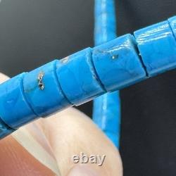 Santo Domingo Kewa Pueblo Turquoise Heishi Necklace Vintage Native American 18