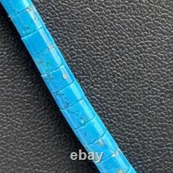 Santo Domingo Kewa Pueblo Turquoise Heishi Necklace Vintage Native American 18