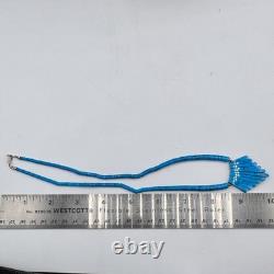 Santo Domingo Kewa Pueblo Turquoise Heishi Necklace Vintage Native American 18