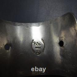 Signed Vintage NAVAJO Hand-Stamped Sterling Silver STICK BARRETTE with TURQUOISE