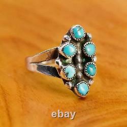 Size 5, vtg Native American Sterling 925 silver ring, navajo jewelry turquoise
