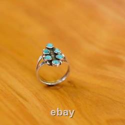 Size 5, vtg Native American Sterling 925 silver ring, navajo jewelry turquoise