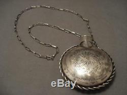 Smithsonian Quality Vintage Ben Nighthorse Campbell Silver Canteen Necklace