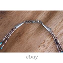 Southwestern Heishi 3-Strand Carved Birds Animal Fetish Necklace Beads Vintage