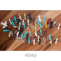 Southwestern Heishi 3-Strand Carved Birds Animal Fetish Necklace Beads Vintage