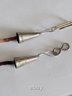 Southwestern Zuni Carved Bears Animal Heishi Beads Fetish Necklace Vintage