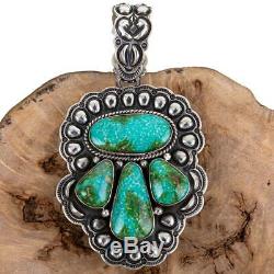 Squash Blossom Necklace Pendant Angel Wings SONORAN GOLD Turquoise Navajo T wh