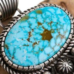 Squash Blossom Necklace Pendant KINGMAN Turquoise ALBERT JAKE Native American
